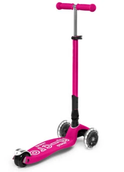 Micro Step Maxi Micro Step Deluxe Inklapbaar Neon Roze Led -Hape || BIGJIGS || Goki Verkoopwinkel image 1287