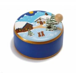 Weizenkorn Muziekdoos Boerderij Winter Hout