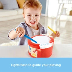 Hape Drum Learn With Lights -Hape || BIGJIGS || Goki Verkoopwinkel image 1704