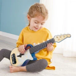 Hape Learn With Lights Ukulele Blue -Hape || BIGJIGS || Goki Verkoopwinkel image 1747