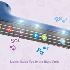 Hape Learn With Lights Ukulele Blue -Hape || BIGJIGS || Goki Verkoopwinkel image 1749