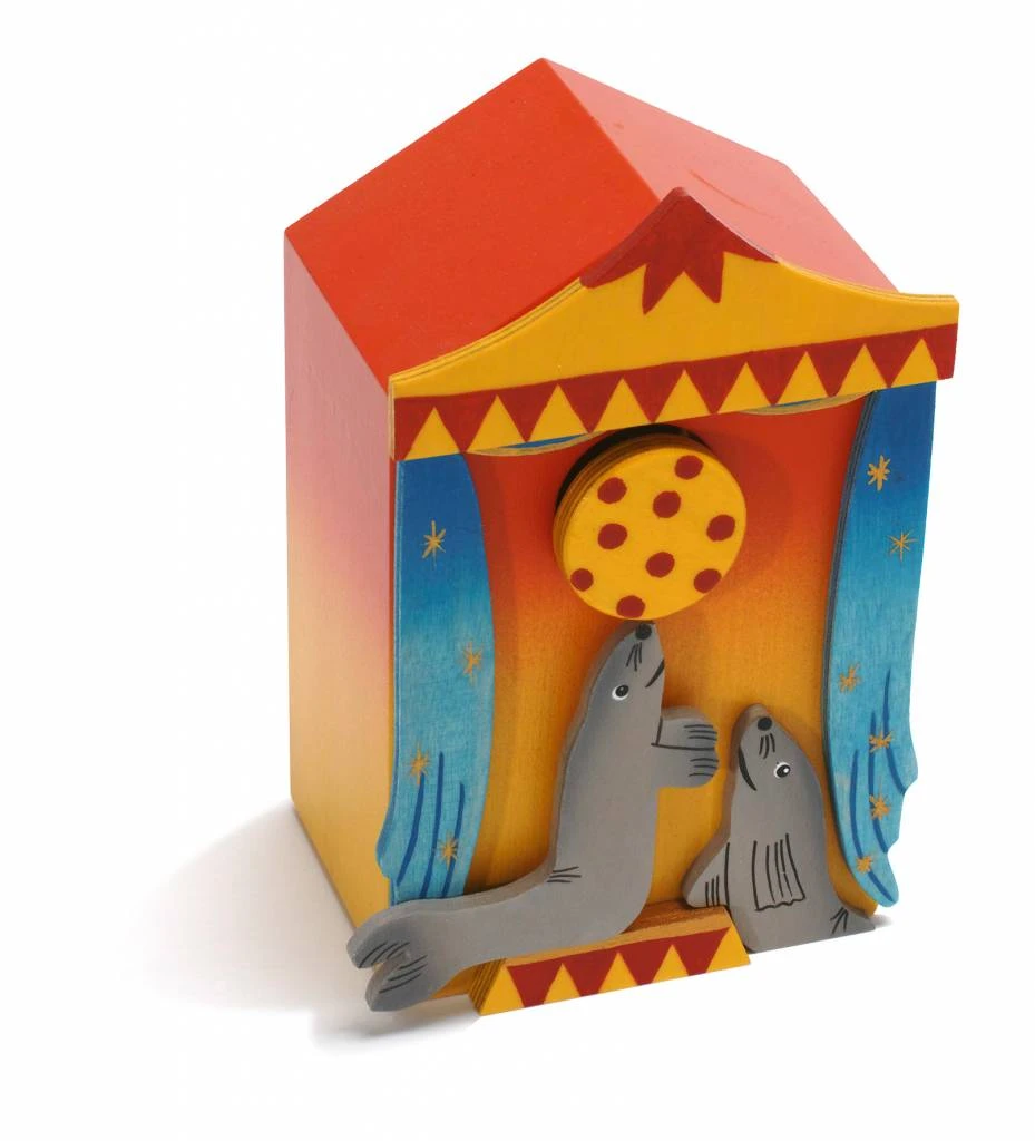 Weizenkorn Muziekdoos 3D Circus Zeeleeuwen Hout 1 Weizenkorn Muziekdoos 3D Circus Zeeleeuwen Hout