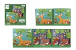 Scratch Magneet Puzzelboek Bosdieren