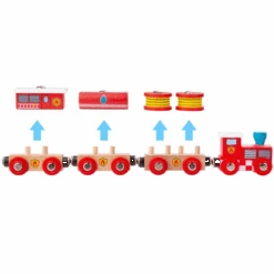 Bigjigs Houten Trein Fire And Rescue -Hape || BIGJIGS || Goki Verkoopwinkel image 25