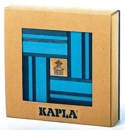 Kapla 40 Nr 21 Licht/Donkerblauw Met Boek In Geschenkdoos