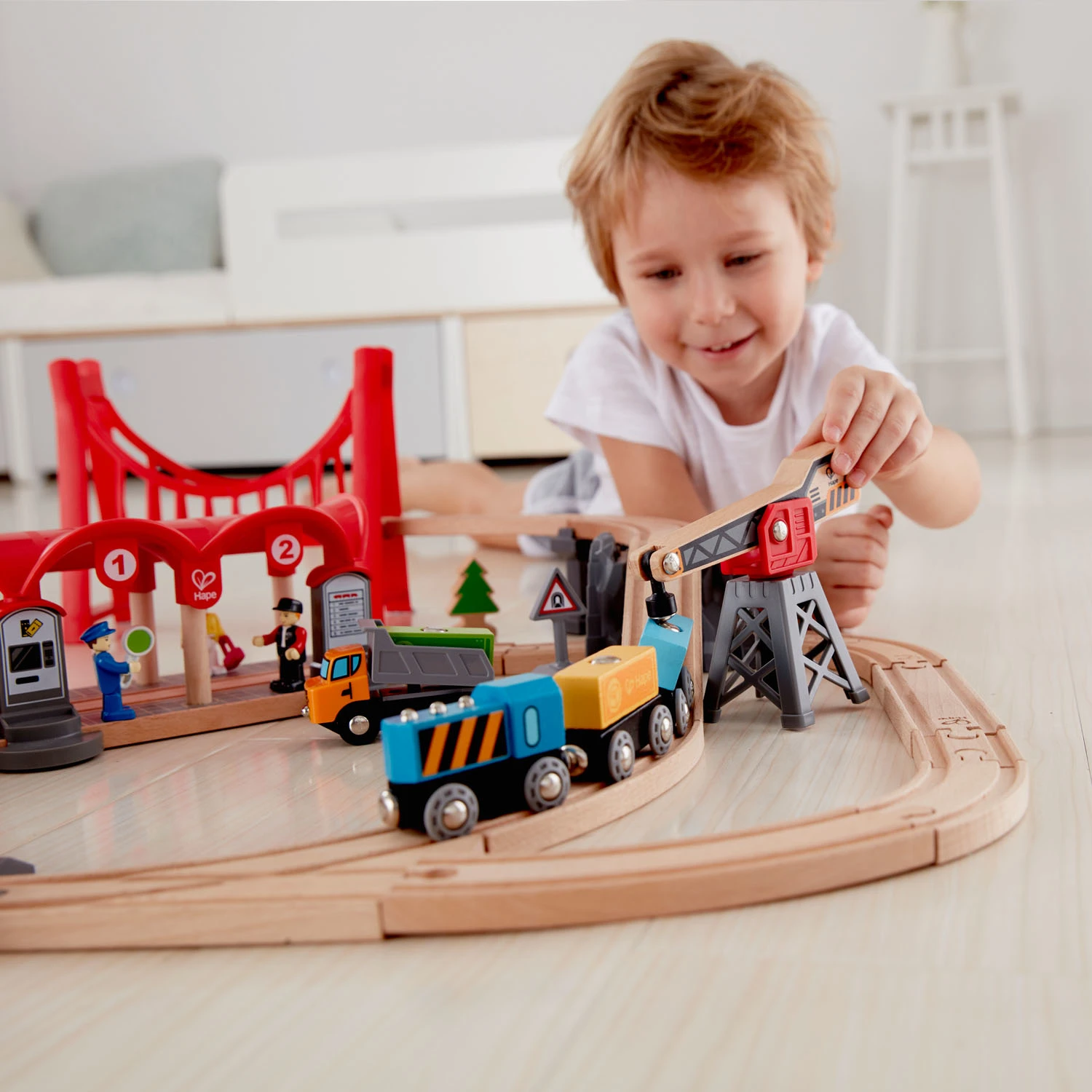 Hape Treinset Busy City Rail 3 Hape Treinset Busy City Rail - Afbeelding 3
