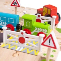 Bigjigs Houten Trein Road & Rail Set 80-delig -Hape || BIGJIGS || Goki Verkoopwinkel image 682