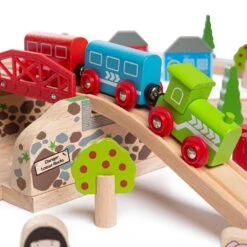 Bigjigs Houten Trein Road & Rail Set 80-delig -Hape || BIGJIGS || Goki Verkoopwinkel image 683