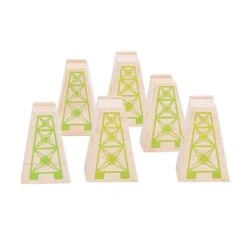 Bigjigs Houten High Level Blocks Set 6-delig -Hape || BIGJIGS || Goki Verkoopwinkel image 692