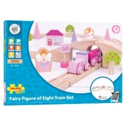 Bigjigs Houten Trein Set Roze 35-delig -Hape || BIGJIGS || Goki Verkoopwinkel image 737
