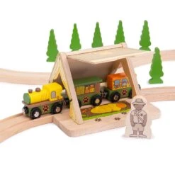 Bigjigs Houten Trein Uitbreiding Safari Tent