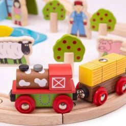 Bigjigs Houten Trein Set Boerderij 44-delig -Hape || BIGJIGS || Goki Verkoopwinkel image 838