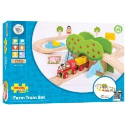 Bigjigs Houten Trein Set Boerderij 44-delig -Hape || BIGJIGS || Goki Verkoopwinkel image 841
