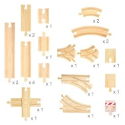 Bigjigs Trein Rails Uitbreidingsset 25-delig -Hape || BIGJIGS || Goki Verkoopwinkel image 860