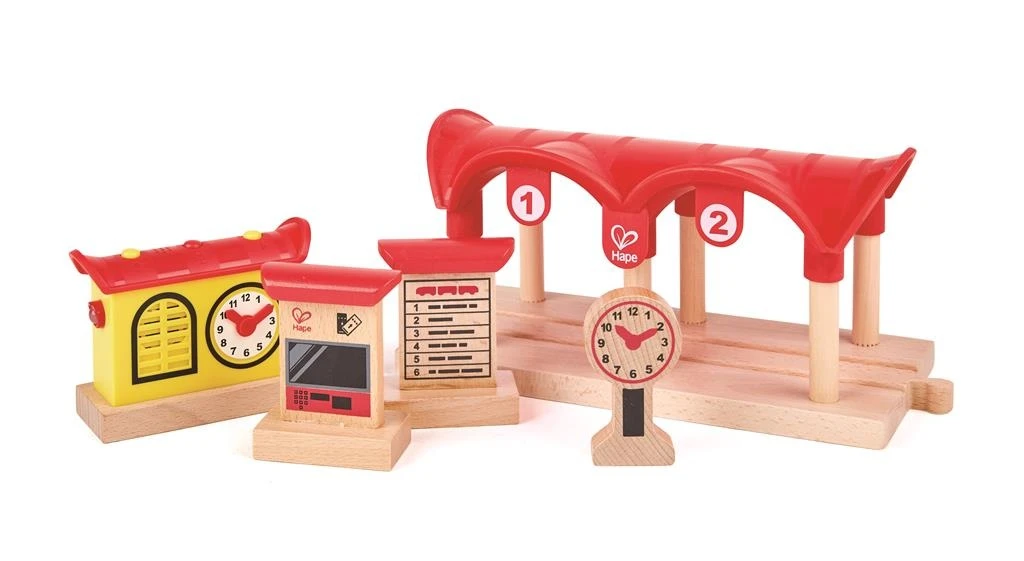 Hape Treinstation Met Opnamefunctie En Verlichting 1 Hape Treinstation Met Opnamefunctie En Verlichting